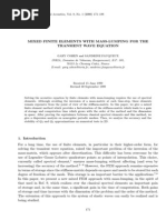 COHEN - Mixed Finite Elements With Mass-Lumping For The Transient Wave Equation