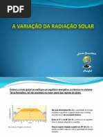 A Variação da Radiação Solar