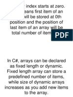 Microsoft C Sharp, Array Explained in Detail.