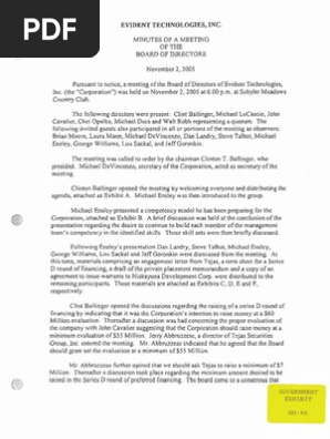 GU-95 - Evident Board Meeting Minutes 1105