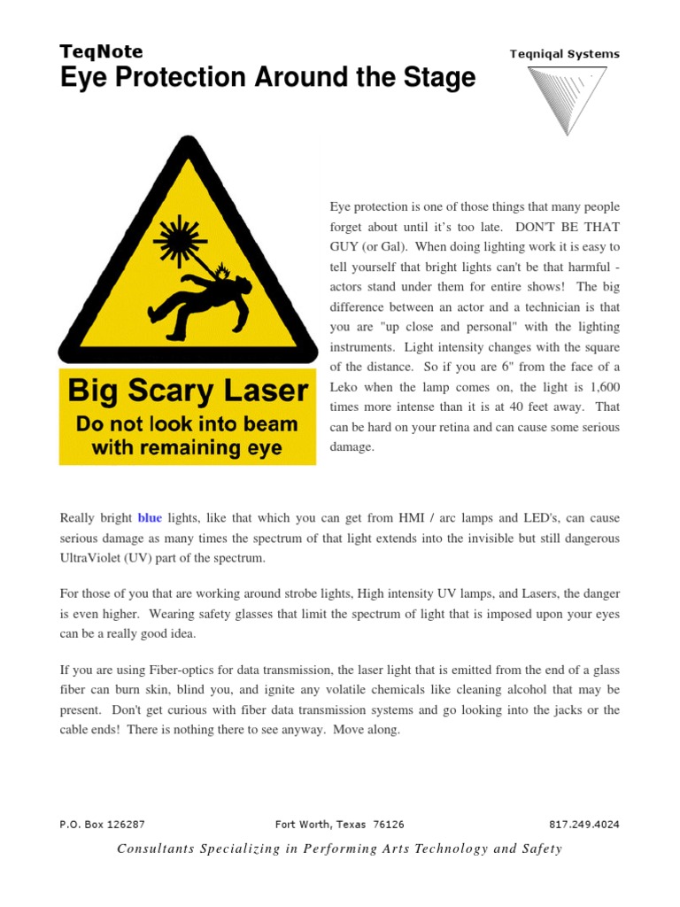 TeqNote Eye Protection PDF Ultraviolet Spectrum