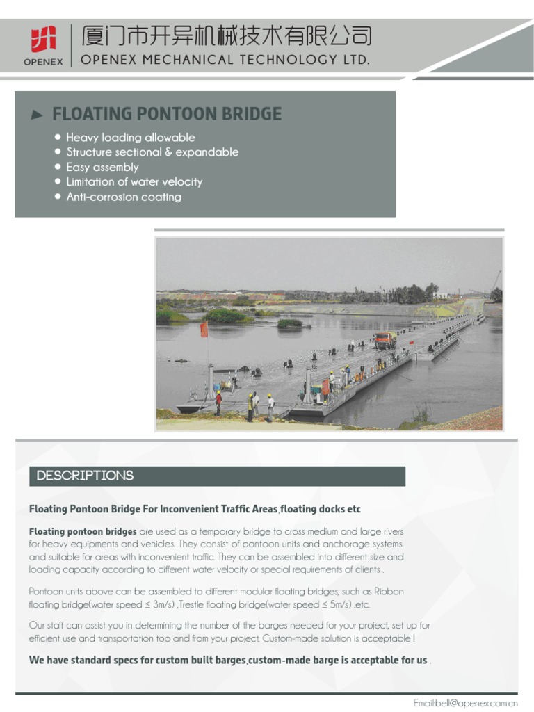 Floating Pontoon Bridge Solutions | PDF