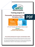 Training Program On: Personality Development Program and Workplace Skills