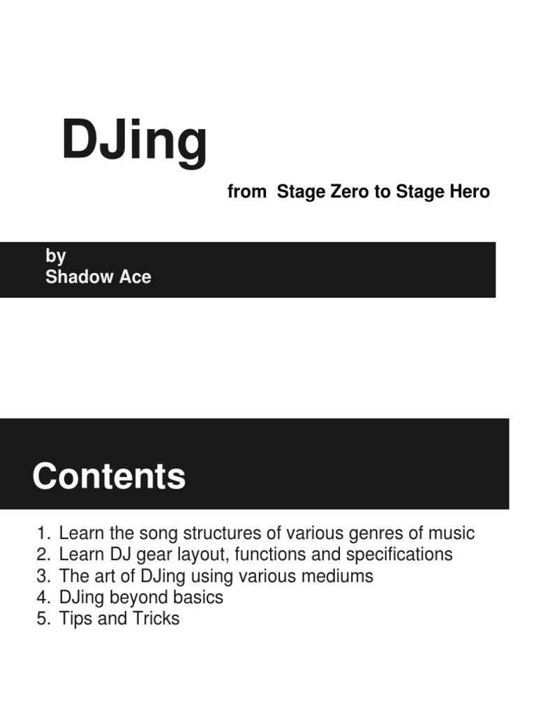 DJing Guide for Aspiring DJs | PDF