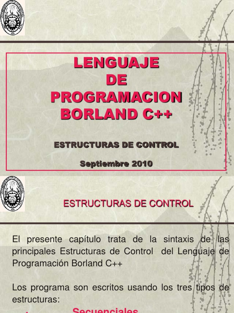 Estructuras de Control en Borland C++ | PDF | Flujo de control | C