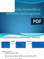 Eficienta Memorarii Si Abilitati Metacognitive