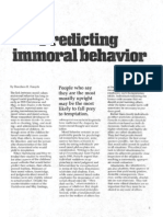 Predicting Immoral Behavior
