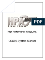 Quality System Manual (H) Quality Control