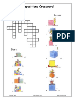 Prepositions Crossword