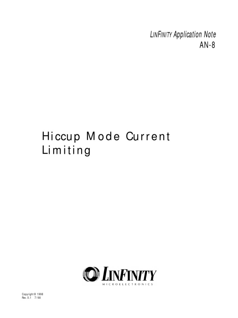 Hiccup Mode Current Limiting L F Application Note PDF Power Supply