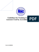 Guidelines For Training Courses For Assessors Used by Accreditation Bodies