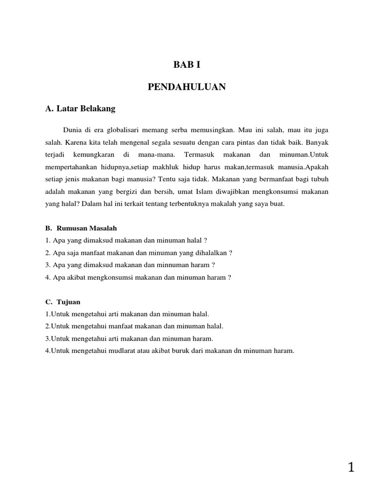 Hukum Islam Tentang Makanan Dan Minuman