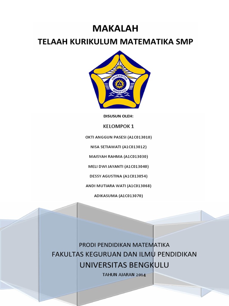 Makalah Lingkaran Kelompok 1 Telaah Kurikulum Matematika Smp