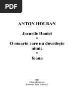 Anton Holban - Jocurile Daniei - O Moarte Care Nu Dovedeste Nimic - Ioana v1.0