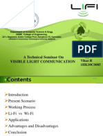 A Technical Seminar On Visible Light Communication: Vikas R 1HK10CS085