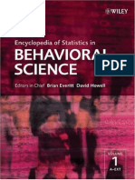 Wiley Encyclopedia of Statistics in Behavioral Science Vol 1-4 2005