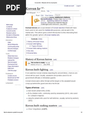 Korean Knife - Wikipedia, The Free Encyclopedia