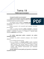 Tema 19. Politici Macroeconomice