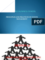Principles and Practices of Events Managment