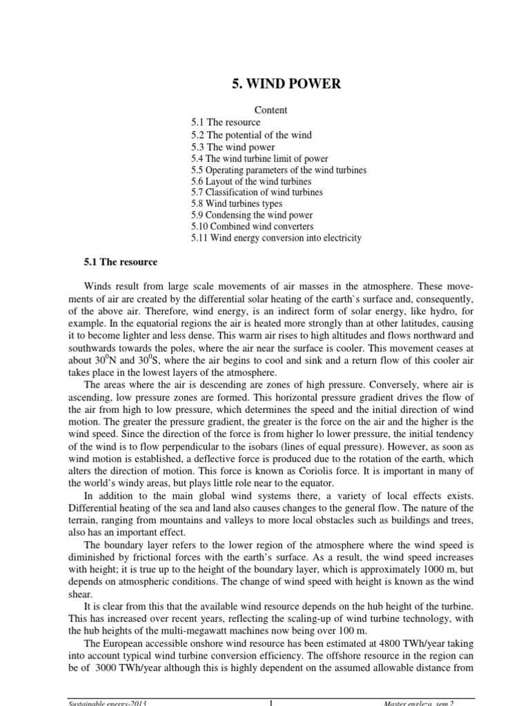 Understanding Wind Power Potential | PDF | Wind Power | Wind Turbine