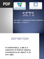 Sets PPT Math Project