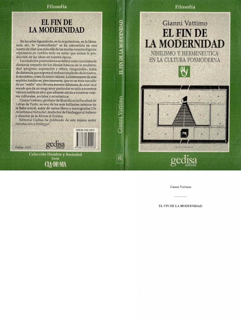 VATTIMO, GIANNI, El Fin de La Modernidad PDF