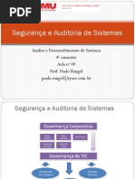 Aula 9 - Segurança e Auditoria de Sistemas - Governança de TI