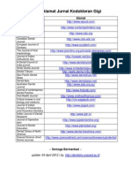 Daftar Alamat Jurnal Kedokteran Gigi