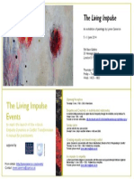 Invitation to art exhibition The Living Impulse, 5 - 11 June 2014, London