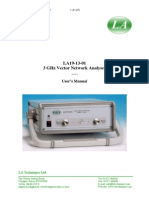 La19-13-01 3 GHZ Vector Network Analyser: - User'S Manual