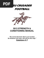 Eu Crusader Football: 2013 STRENGTH & Conditioning Manual