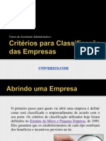 Como classificar empresas no Brasil