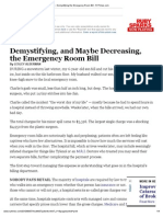 Demystifying, and Maybe Decreasing, The Emergency Room Bill: Reprints