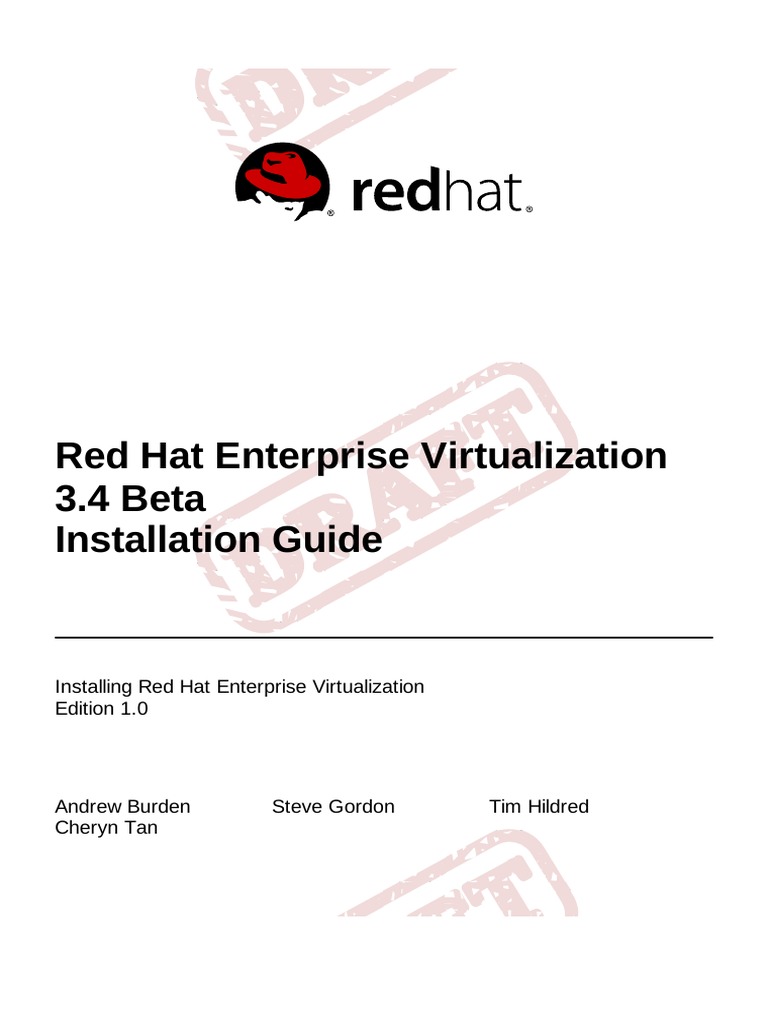 Red Hat Enterprise Virtualization 3.4 Beta Installation Guide en US