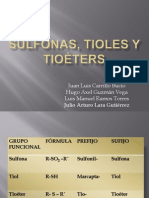 Sulfonas, Tioles y Tioéters