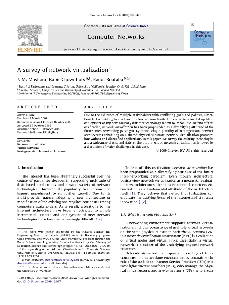 Survey of Network Virtualization Techniques | PDF | Virtual Private ...