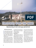 Electricity From the Wind--Assessing Wind Energy Potential