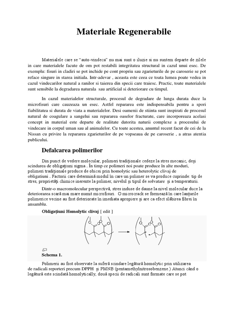 Materiale Regenerabile | PDF