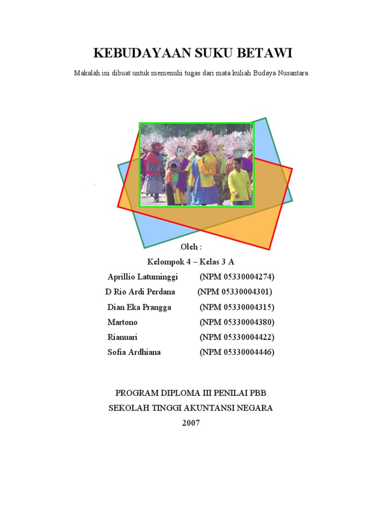 SUKU BETAWI SUKU BETAWI