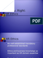 Human Resource Ethics - Power Point Presentation