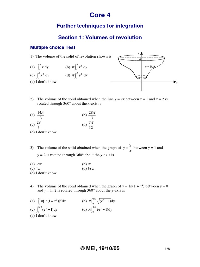 Volumes of Revolution | Pi | Volume