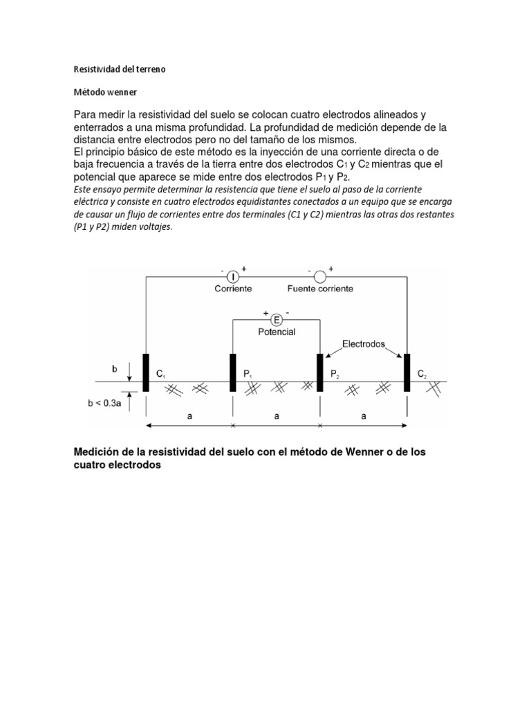 Resistividad Del Terreno Resistencia Eléctrica y