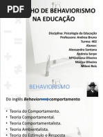 Trabalho de Psicologia Behaviorismo Na Educação Magisterio 2014