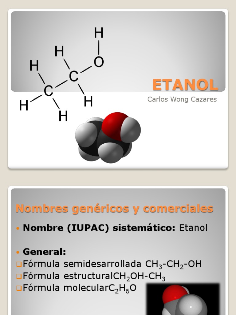 ETANOL Exposicion | PDF | Etanol | Sustancias químicas