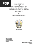 Download Project Report on Brand Preference of Mobile Phones With Special by Aman Sachan SN22742342 doc pdf