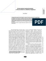 REPA, Luiz. Totalidade e Negatividade - A Crítica de Adorno À Dialética Hegeliana