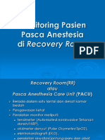 Monitoring Pasien Pasca Anestesia Di Recovery Room