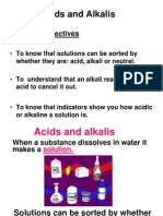 Acids and Alkalis: Learning Objectives