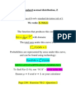 The Standard Normal Distribution, Z: This Has A Mean of 0 and A Standard Deviation (SD) of 1