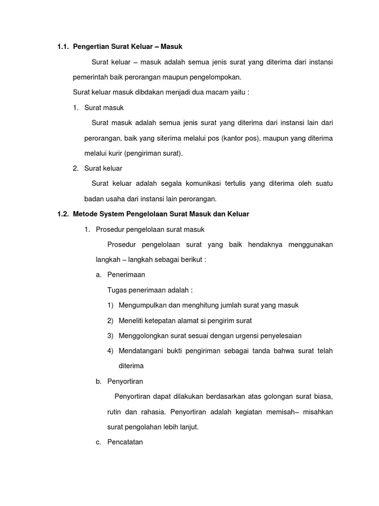 Carta Aliran Surat Keluar